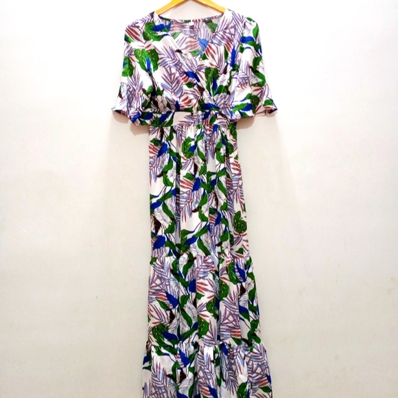 Tropical summer maxi dress